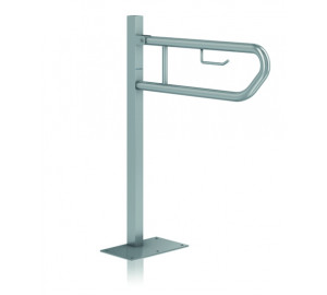 Folding bar 750mm floor support stainless steel polished